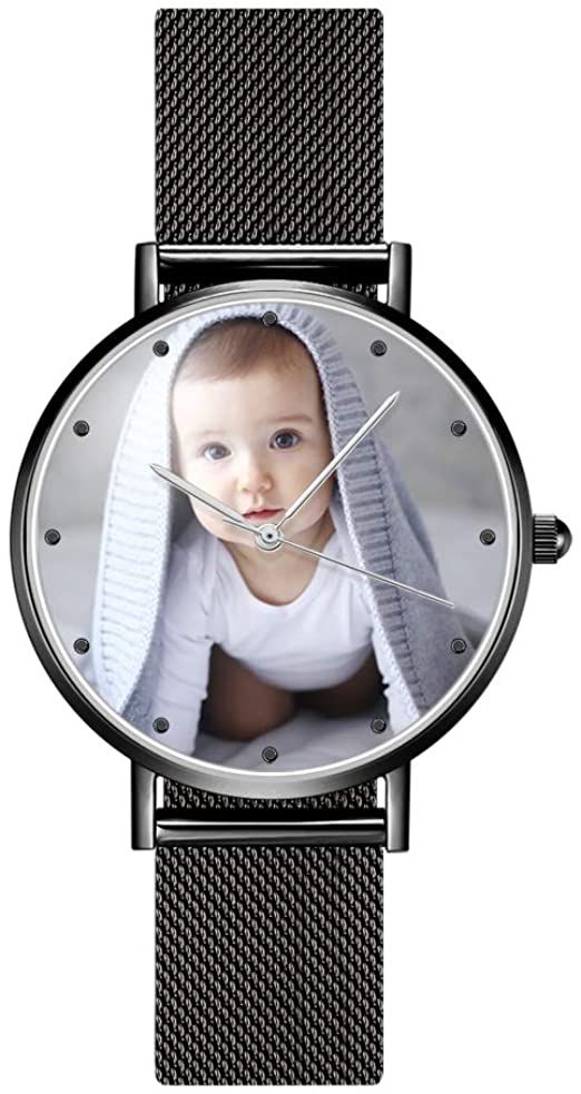 Customized Picture Hand Watch (Metallic Chain)