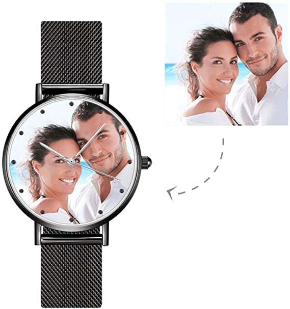 Customized Picture Hand Watch (Metallic Chain)