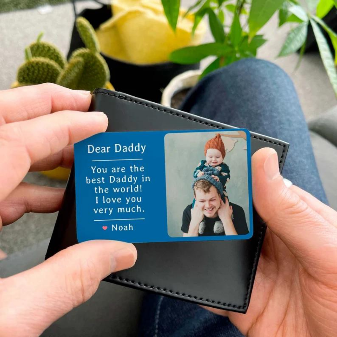 Special Message for Father's Day Wallet Card Metal