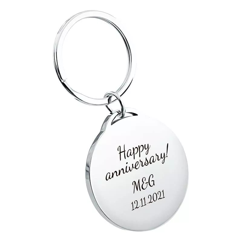 Personalised Luxury Circle Keyring