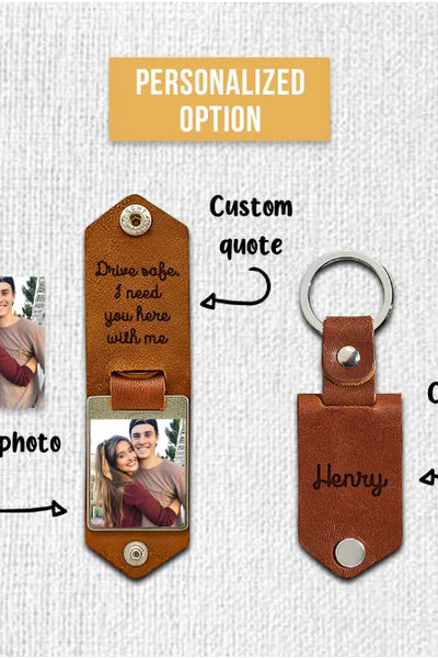 PERSONALISED LEATHER KEYCHAIN