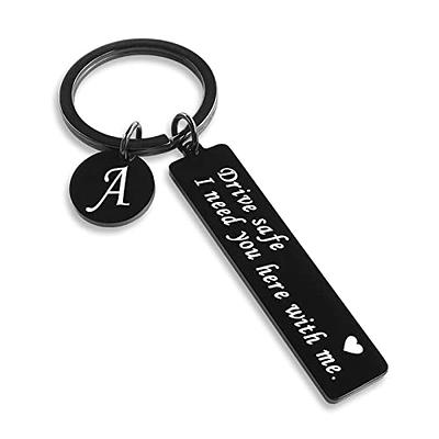 Drive Safe Metal Keychain Black