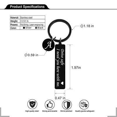 Drive Safe Metal Keychain Black