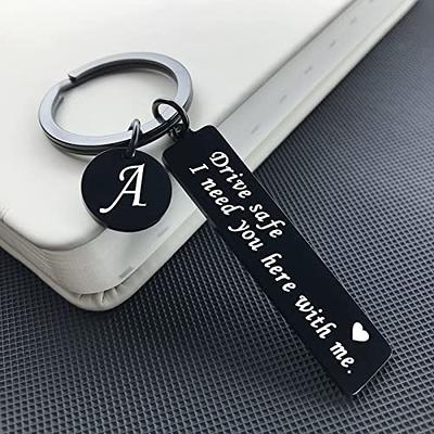 Drive Safe Metal Keychain Black