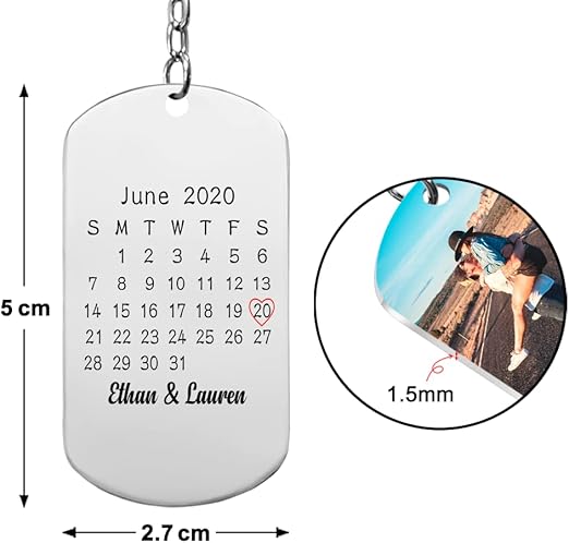 Personalized Calender keychain