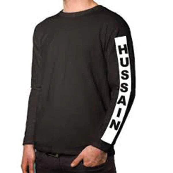 Customize Name Sweat Shirt Your Name On Your Shirt Sleeve.