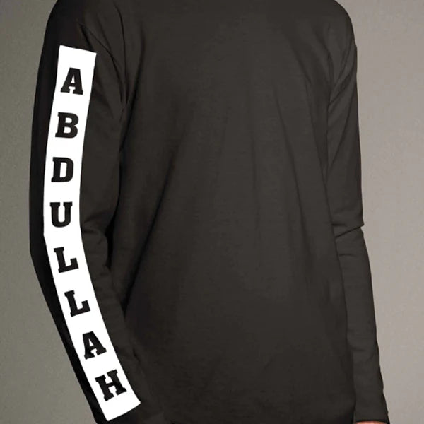 Customize Name Sweat Shirt Your Name On Your Shirt Sleeve.