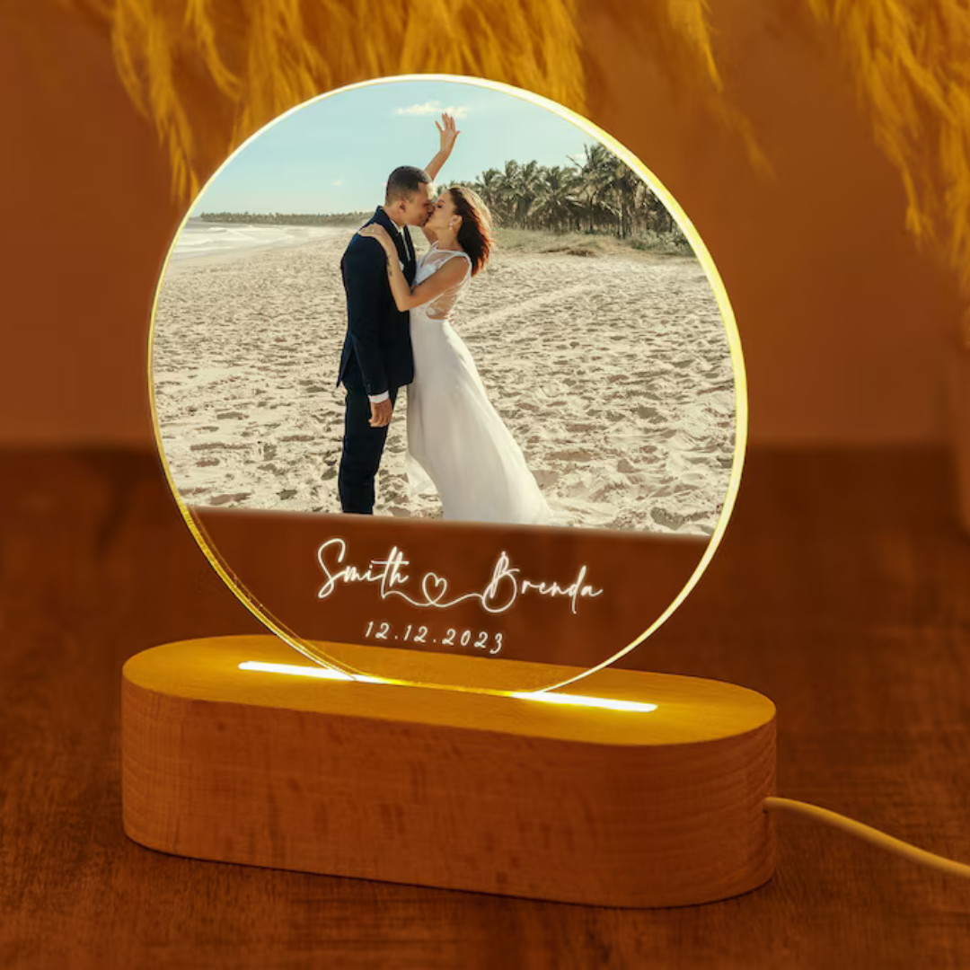 Custom Photo Night Light, Couple Gift, Gift for Girlfriend Boyfriend, Gift for Her,Gift for Him, Anniversary Gift, Christmas Gift for Family