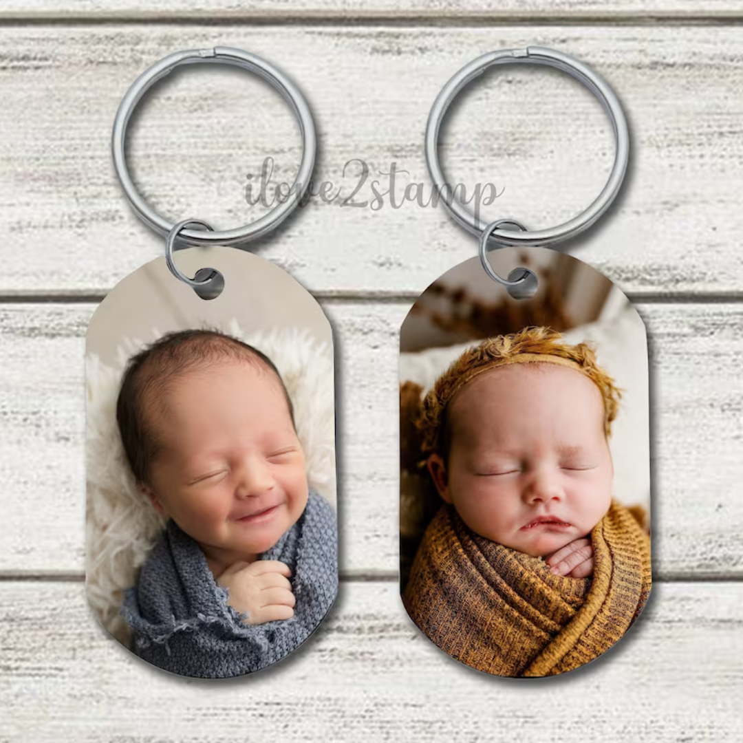 2 Keychains Double Sided Photo Keychain – Theprintingsolutions