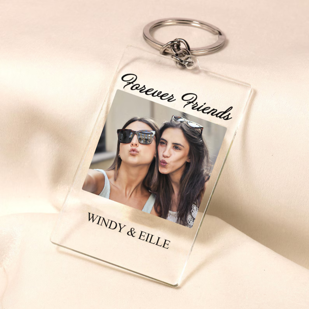 Personalized Photo Plaque Keychain