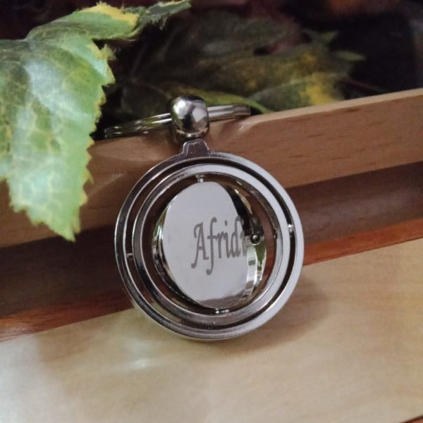 Customized Metallic Round Keychain