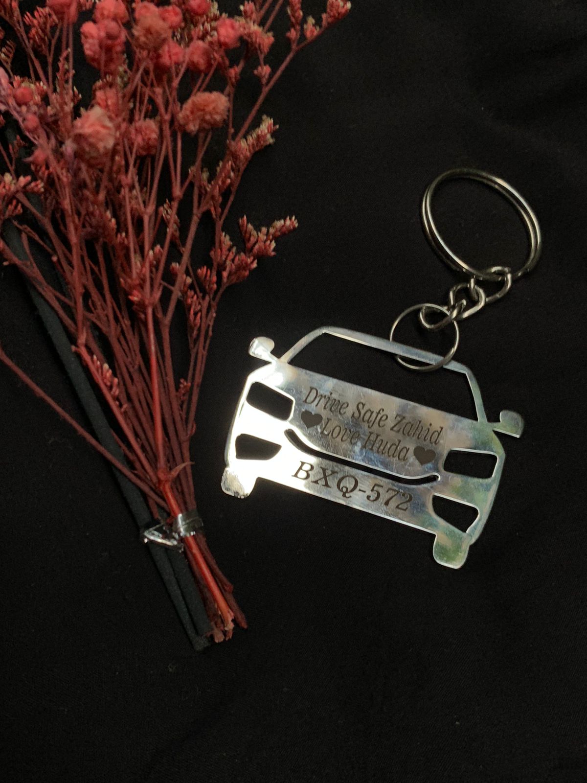 Customized Drive Safe Car Keychain