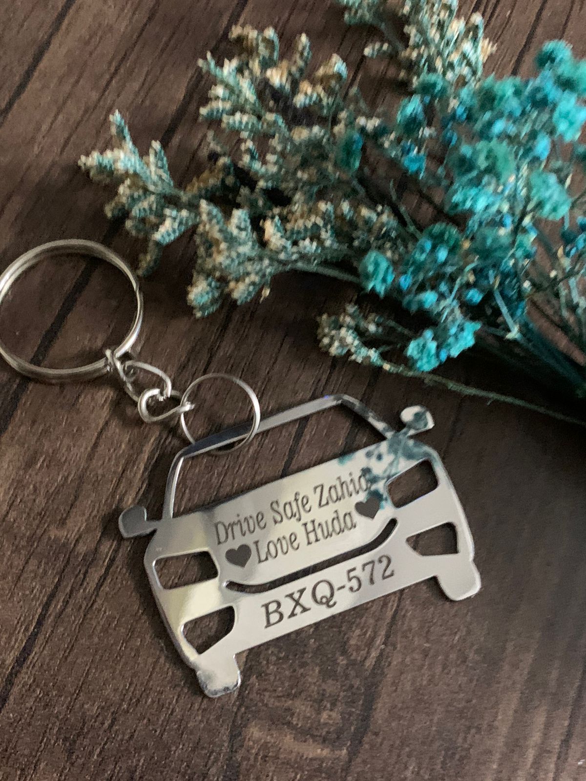 Customized Drive Safe Car Keychain