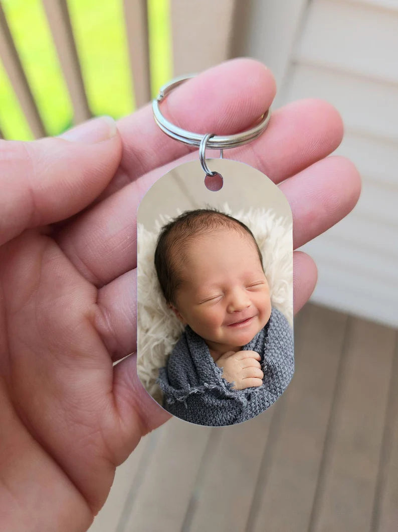 Double Sided Photo Keychain