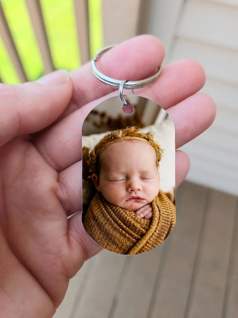 Double Sided Photo Keychain