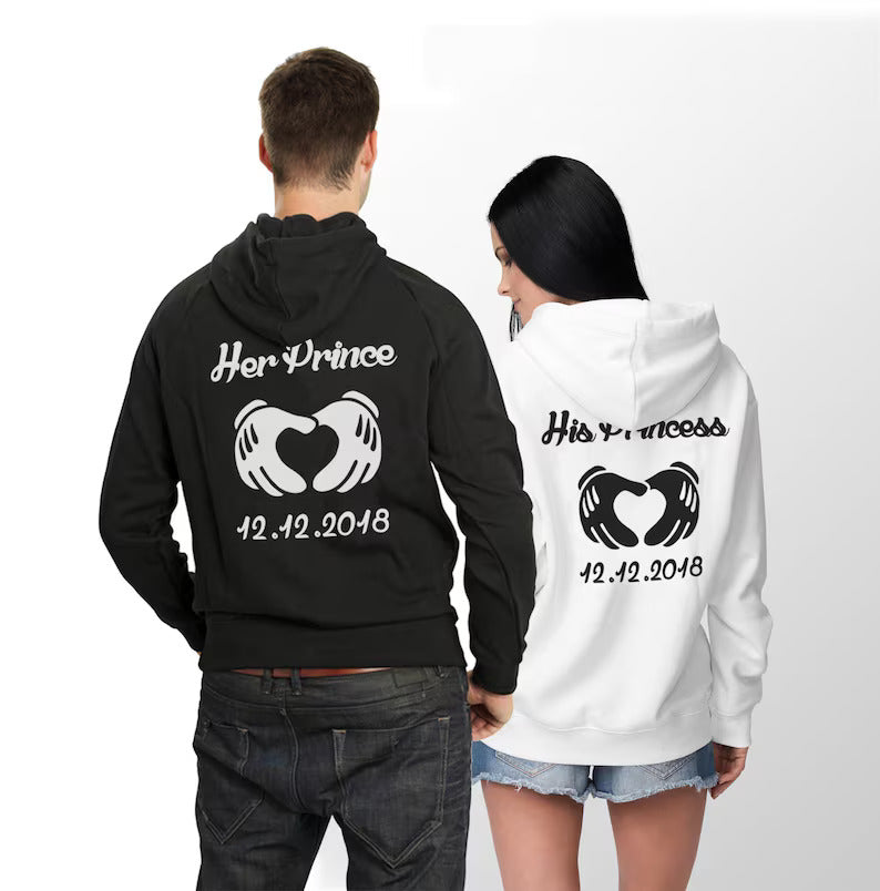 Premium Quality Couple Prince & Princess Hoodie